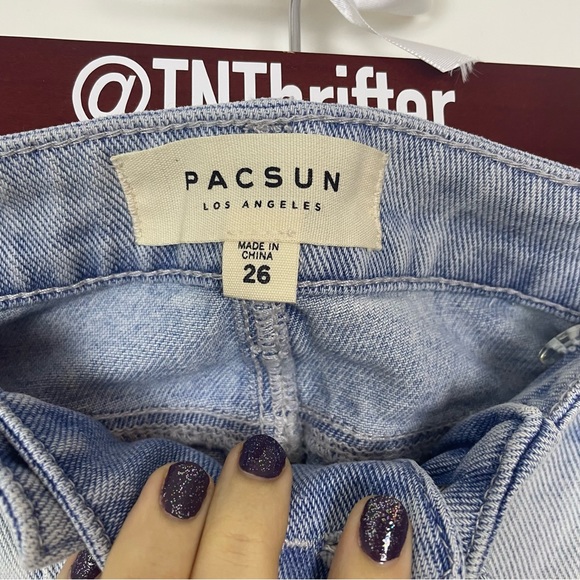 Pacsun NWT Women’s Blue Jean Denim Tie Lace Up Mini Skirt Size 26 Summer 90s Y2K - Picture 4 of 7